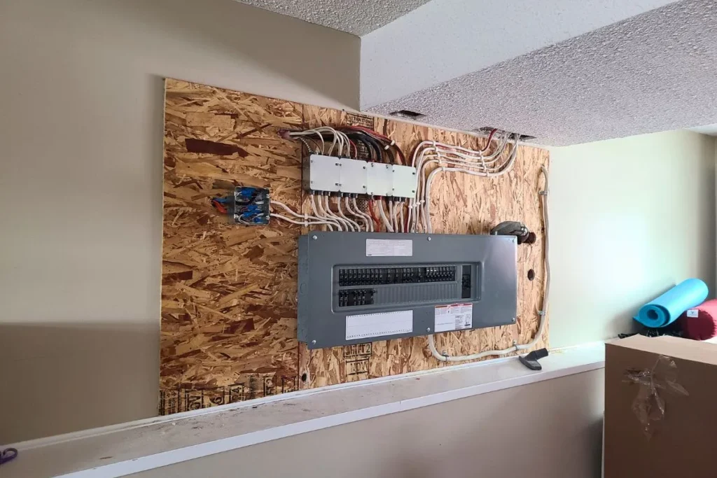 A new electrical panel install in Kamloops by Beacon Electric.
